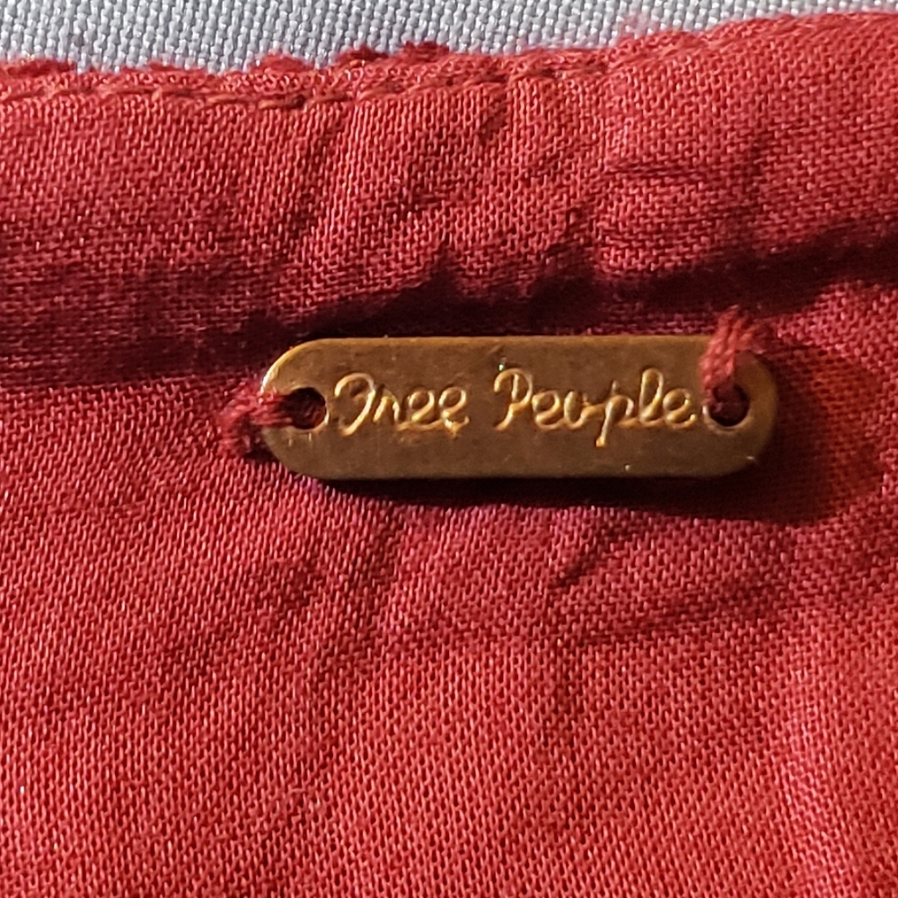 Free People Chenille Woven Cranberry Cheetah Skirt - Picture 13 of 13